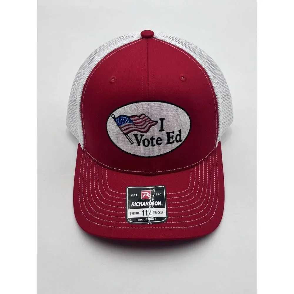 I Vote ED Richardson 112 Trucker Hat Trucker Mesh Cap Dad Hat Adjustable‎